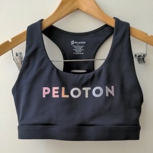 Peloton Advance Bra Black Pastel Spell Out Size Medium